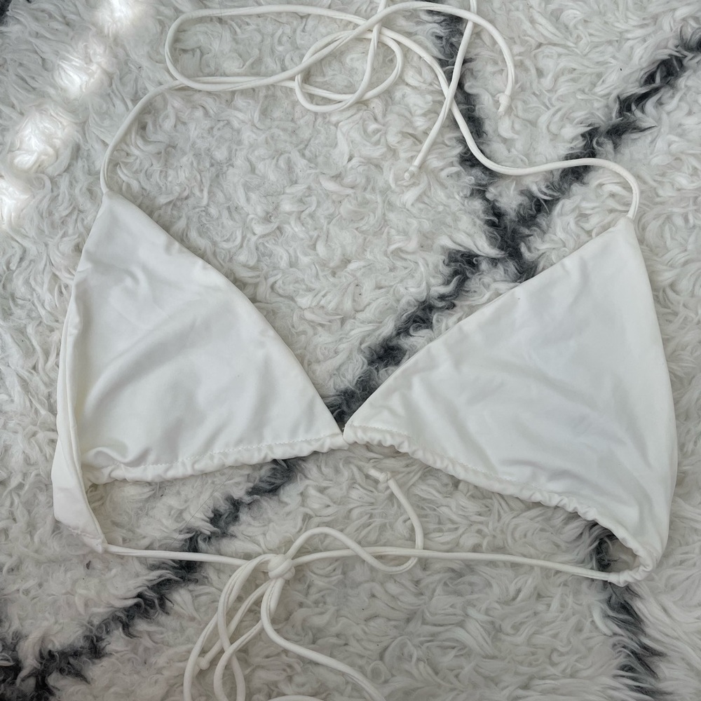 Meshki White Bikini Top